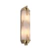 Elegant, marble-effect wall lamp with brushed brass details