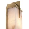 Elegant, marble-effect wall lamp with brushed brass details