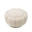 Cosy and stylish ottoman with brushed brass base