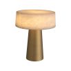 A charming side lamp by Eichholtz with an alabaster shade and antique brass finish