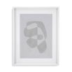 A stylish set of prints by Eichholtz featuring abstract curves with a grey and white finish 