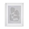 A stylish set of prints by Eichholtz featuring abstract curves with a grey and white finish 