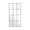 Minimal window-style wall mirror available in bronze, nickel and brass