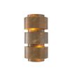 Stylish, modern brass wall light with vintage brass finish