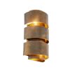 Stylish, modern brass wall light with vintage brass finish