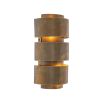 Stylish, modern brass wall light with vintage brass finish