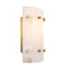 A striking wall lamp by Eichholtz with translucent alabaster panels and brass details