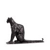 Stoic panther sculpture crafted from bronze