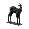 Dazzling bronze deer sculpture