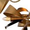 Unique brass chandelier with adjustable arms
