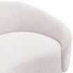 Luxurious sofa upholstered in Lyssa off-white fabric