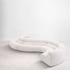 Modular curved sofa in Lyssa off-white