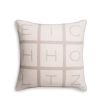 Elegant wool and cashmere Eichholtz cushion with neutral colour palette and stitching details