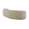 Stunning rounded sofa with boucle upholstery