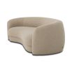 Stunning rounded sofa with boucle upholstery