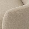 Stunning rounded sofa with boucle upholstery