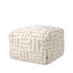 Charming pouffe with maze-like tufted design