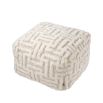 Charming pouffe with maze-like tufted design