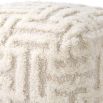 Charming pouffe with maze-like tufted design