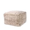 Gorgeously textured  jute and cotton pouffe