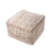 Gorgeously textured  jute and cotton pouffe