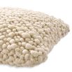 Chic, bobbled effect cushion in cream ivory colour
