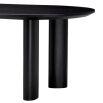 Sleek and plain black wooden dining table