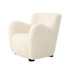 Dreamy wool effect armchair available in cream and sand finishes