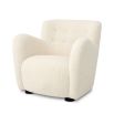 Dreamy wool effect armchair available in cream and sand finishes