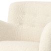 Dreamy wool effect armchair available in cream and sand finishes