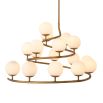 Swirl design ceiling light made up of 16 lamp holders