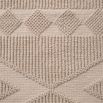 Contemporary outdoor rug in beige finish with striking geometric pattern 