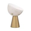 Captivating lamp with alabaster shade and brass plinth base