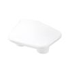 Bold and contemporary white coffee table with organically shaped surface