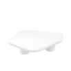 Bold and contemporary white coffee table with organically shaped surface