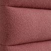Gorgeous boucle rose headboard with horizontal fluting details