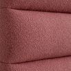 Gorgeous boucle rose headboard with horizontal fluting details
