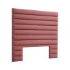 Gorgeous boucle rose headboard with horizontal fluting details