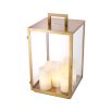 Sophisticated lantern light in brass finish