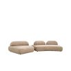 Luxuriously curvaceous sofa in soft lyssa sand upholstery