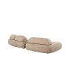Luxuriously curvaceous sofa in soft lyssa sand upholstery