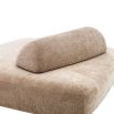 Luxuriously curvaceous sofa in soft lyssa sand upholstery