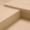 multi-levelled natural oak coffee table by Eichholtz