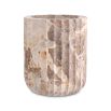 Luxury vase accessory in gorgeous textured marble and travertine finishes