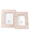 Natural stone textured photo frames in a set of 4