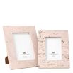 Natural off-white/beige stone picture frames in set of 4