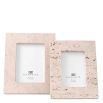 Natural off-white/beige stone picture frames in set of 4