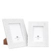 Elegant white marble frames with ribbed effect 