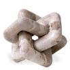 Brown marble interwoven design object