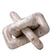Brown marble interwoven design object